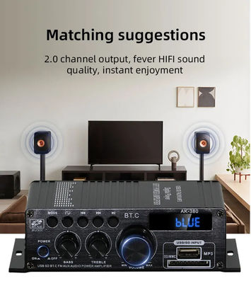 AK-380 5.0 増幅器 2.0 チャネル カー ホーム シアター 増幅器 ミニ HIFI デジタル オーディオ 増幅器 ステレオ USB OTG 入力