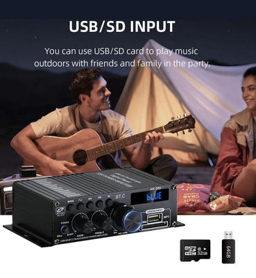 AK-380 2.0チャンネルBluetooth v5.0オーディオアンプ,ホームシアター用出力100-300W