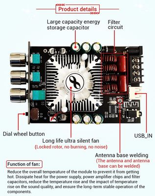 ZK-1602T 2*160W 2.0チャネル デジタルパワーアンプ モジュール Dクラス オーディオステレオ BT 5.0 サブウーファーアンプボード ZK-1602T