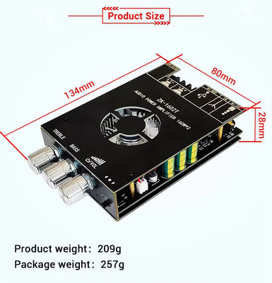 ZK-1602T 2*160W 2.0チャネル デジタルパワーアンプ モジュール Dクラス オーディオステレオ BT 5.0 サブウーファーアンプボード ZK-1602T