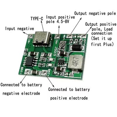 タイプC USB 3.7V 9V 5V 2A DC-DCコンバーターボード マウント リチウムリチウムイオン 18650 バッテリー充電器 18650 充電器 ステップブースト電源モジュール