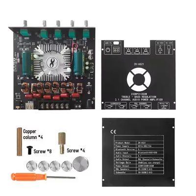 ZK-AS21 2.1チャンネルオーディオアンプモジュール TPA3255 サブウーファー 220WX2+350W 220WX2+350W アンプボード ZK-AS21