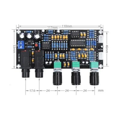 XH-M273 PT2399 カラオケマイク制御用ステレオ周波数付きデジタルプレアンプボード 12-24V DC