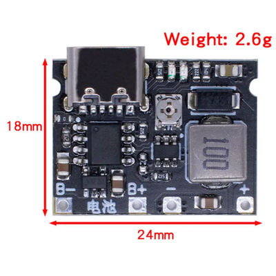 3.7V から 9V 5V 2A DC-DC ステップアップブーストモジュール 18650 リチウム電池充電放電板 C型 DC TP4056