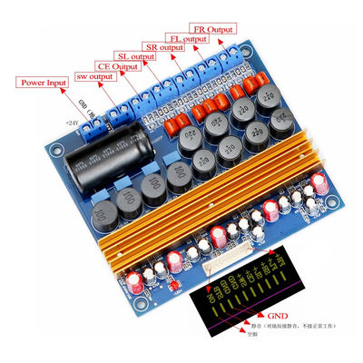 TPA3116 5.1チャネルD級デジタルアンプボード 100W+100W+4*50W 強力なスピーカー用オーディオ
