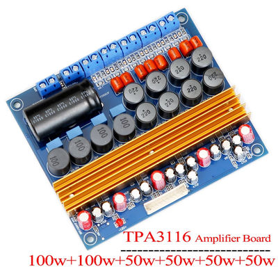 TPA3116 5.1チャネルD級デジタルアンプボード 100W+100W+4*50W 強力なスピーカー用オーディオ