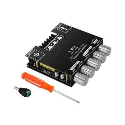 ZK-MT21 ハイファイデジタルパワーアンプボード 100W+2*50W 2.1チャンネルサブウーファー AUX 12/24V オーディオステレオ 5.0Amp ZK-MT21