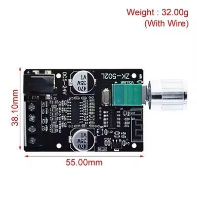 ZK-502L ミニ ブルートゥース 5.0 DC 5-24V 50Wx2 ステレオ パワー アンプ ワイヤレス オーディオ デジタル ボード ブルートゥース アンプ Spe