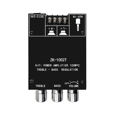 ZK-1002T HIFI 2.0チャンネル 5.0BT 100Wx2 アンプボード AUX通信付きステレオサブウーファースピーカーモジュール