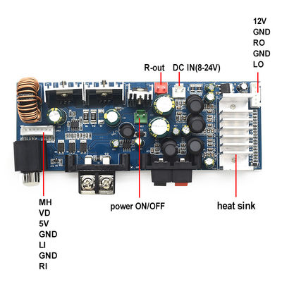 CA-3116AS プロフェッショナル2.0チャネル デジタルサブウーファーアンプボード 2*100W 8-24V ミニ TPA3116 ホームサウンド