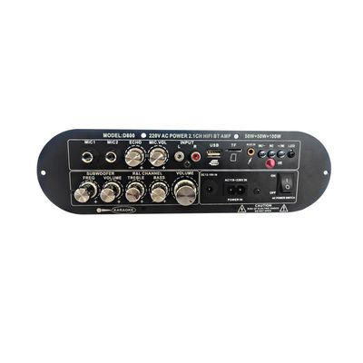 D800 プロ DJ/カラオケ ブルートゥース デジタル アンプボード 2.0チャンネル 12V 充電可能なサブウーファー 高/低音 高電力
