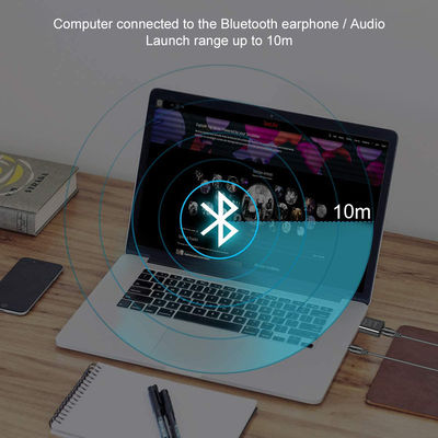 10mの伝送範囲とワイヤレスオーディオストリーミング用のデュアルモードを備えたBluetooth 5.0オーディオアダプター