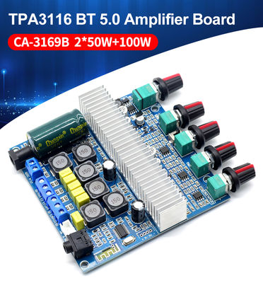 TPA3116D2 2.1チャンネルアンプボード 2x50W+100W ステレオオーディオ