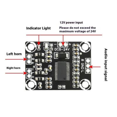 CA-3110 D級アンプボード 2x15W 8-24V DCステレオモジュール
