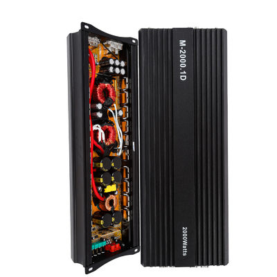 高出力 12V 2000W カーオーディオパワーアンプ 2000ワット モノクラスDサブウーファー クロスオーバー付き
