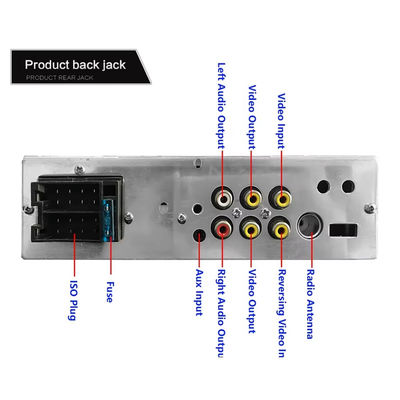 4.1インチ ポータブルカーオーディオ デュアルUSB HDタッチスクリーン Bluetooth MP5プレーヤー カラフルライト Autoradio カーラジオ CD DVD VCD用