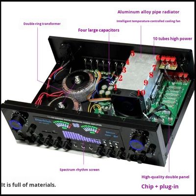 スーツ:ホームシアターセット 7.1チャンネル AV-888BT 増幅器 サイクロンNo.9 スピーカー 10インチサブウーファー