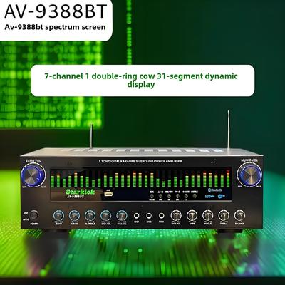 AV-9388BT/AV-999BT 2200W/1200W プロフェッショナル7チャンネルBTワイヤレスアンプ ハイファイホームシアター7.1スピーカーシステム メタル