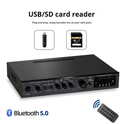 光同軸入力、BT 5.0、スーパーベース搭載の5.1CH 120W*2+25W*3 HIFIパワーアンプ、ホームシアターカラオケパーティー用