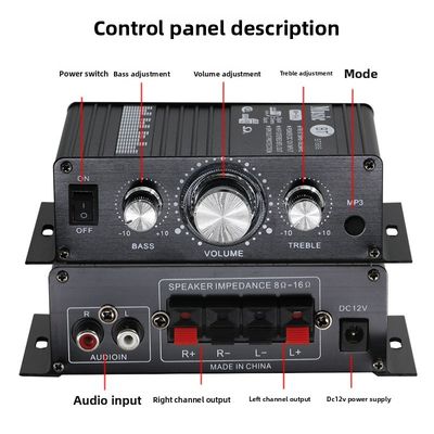 BT-888 ミニ 12V家庭用アンプ 20W+20W BT ワイヤレス 小型金属 海外貿易向け 国境を越えた熱売り