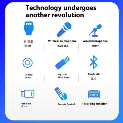 2.0チャンネル高出力100Wワイヤレスカラオケアンプ BTロスレスデコード HDML ARC 光ファイバー 同軸電子部品 在庫あり