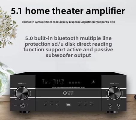 5.1CH 4200W 高出力プロオーディオアンプ（アンチフィードバック、BTワイヤレス、ホームカラオケ、ステージパフォーマンス、KTV会議用）