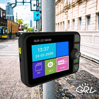 2.4インチカラーLCD DAB/DAB+ラジオ受信機 BT 無線対応 MP3プレーヤー FM 車用デジタル信号放送 1年