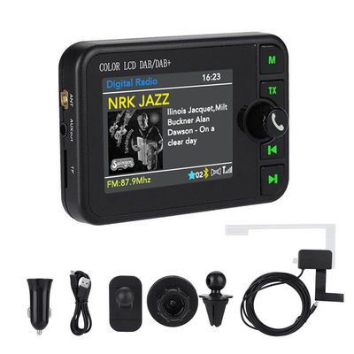 2.4インチカラーLCD DAB/DAB+ラジオ受信機 BT 無線対応 MP3プレーヤー FM 車用デジタル信号放送 1年