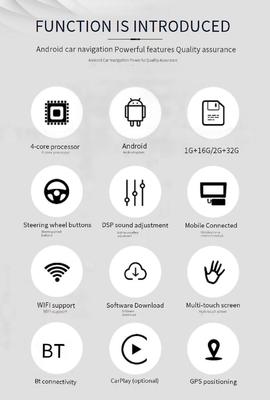 10.1インチユニバーサルAndroidカーシートモニター タッチスクリーン 後部座席ヘッドレストミラー USB IPS 2GB 32GB TV 補助リバース