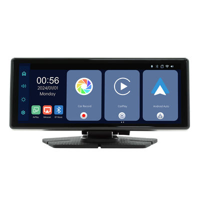 Creatall 8.1インチ ポータブルオールインワンカーナビゲーションデバイス ワイヤレスCarPlay フロントリアデュアルレコーディングダッシュカム ダッシュボード用