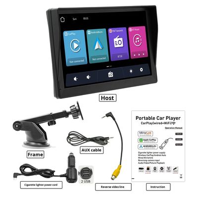 Creatall 9インチポータブルカー MP5 プレイヤー HD バック画像 ブロードテッド 無線カープレイ ダッシュボード 配置 USB接続