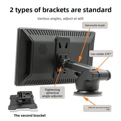 Creatall 9インチ ポータブル高精細MP5プレーヤー 大画面ディスプレイ Bluetoothダッシュボード用1年保証付き有線/ワイヤレスCarplay