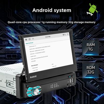 Creatall オールインワン 7インチ Android Auto GPSナビゲーション 格納式スクリーン HDリアビュー ワイヤレスCarPlay 車載用