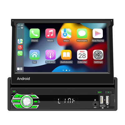Creatall オールインワン 7インチ Android Auto GPSナビゲーション 格納式スクリーン HDリアビュー ワイヤレスCarPlay 車載用
