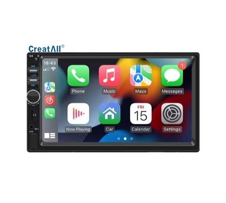Creatall 7インチ HD 大画面カーラジオ 中央制御 MP5 BTプレーヤー CarPlay USB対応 WAV MP3 APE AAC FLAC ポータブル