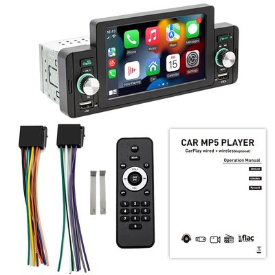 Creatall 5インチカーMP5プレーヤー Bluetoothリバースカメラ 有線/ワイヤレスCarPlay対応 WAV MP3 APEオーディオフォーマット USB