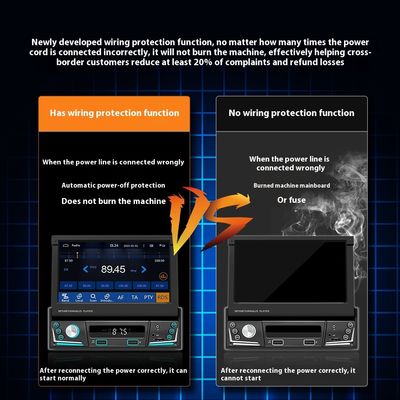 クレアトール 7インチ 引き取り可能な画面 オールインワン ワイヤレス カープレイ スマート ブルートゥース リバース カメラ 車内 MP5 プレイヤー