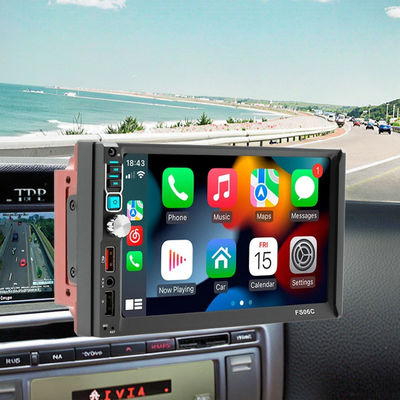 Creatall 7インチ デュアルリール リバースカメラ MP5プレーヤー Bluetoothセントラルコントロールスクリーン CarPlayナビゲーション Android Autoミラー