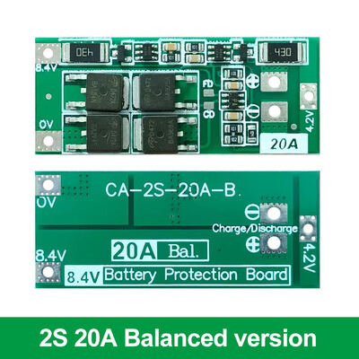 CA-2S-20A-B Standard 7.4V 8.4V 18650 Lithium Battery Protection Board/BMS 2S 20A PCB & PCBA for DIY