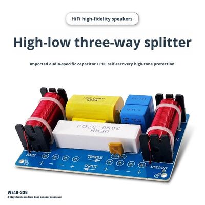 Three-Way Hi-Fi Speaker Crossover Treble Midrange Bass Frequency Divider Module