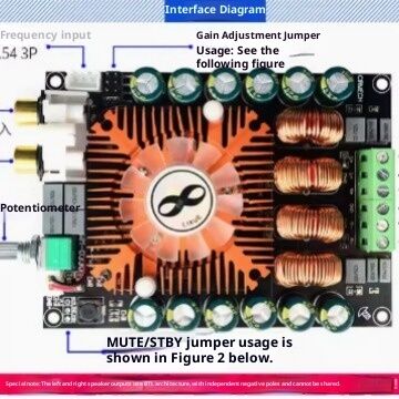 HIFI High Fidelity TDA7498E High Power Digital 2.0 Stereo Sound Plastic Home Amplifier Board