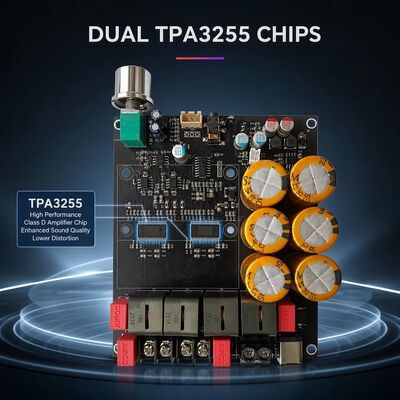 600W+600W デュアルTPA3255アンプボードファン冷却クラスDステレオアンプボードDC18-50V