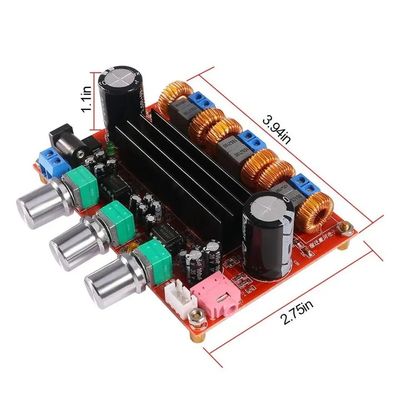 TPA3116D2 オーディオモジュール 2.1 チャネル D クラス パワーアンプボード 200W 出力 パワーと DC12-24V ワイド ウォルテージ