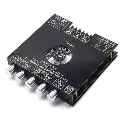 ZK-AS21 2.1チャンネルデジタルパワーアンプボードモジュール 220W*2+350W 高低音調サブウーファー TPA3255 BTホームオーディオ AS21