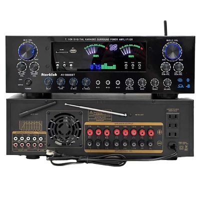 AV-8888BT プロフェッショナル 7.1チャンネル 2000W超高功率家庭演劇放大器 BT無線家庭KTVサウンドサウンドシステム